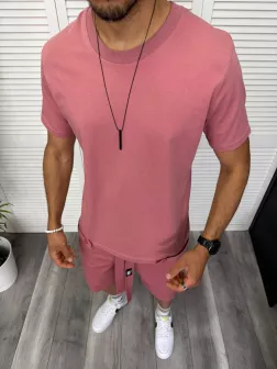 Trening barbati cream pantaloni + tricou 13296 D2-2.1